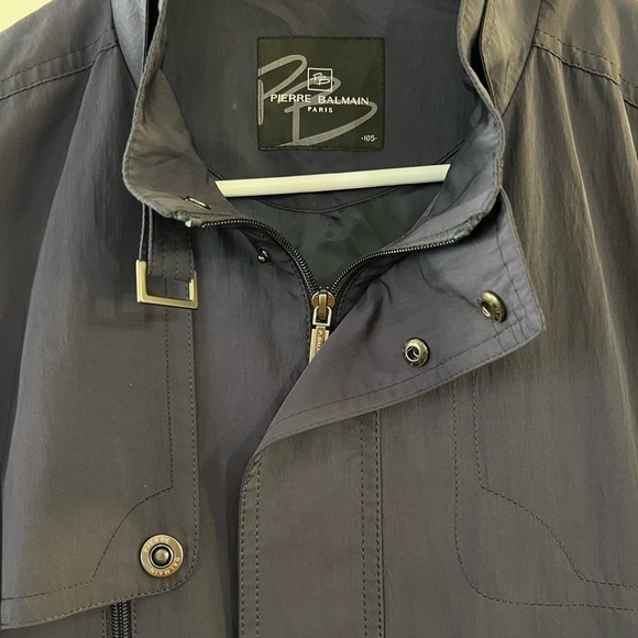Vintage Pierre Balmain Paris Mens Golf Jacket Blue Pockets Lined Performance Med - Picture 2 of 10